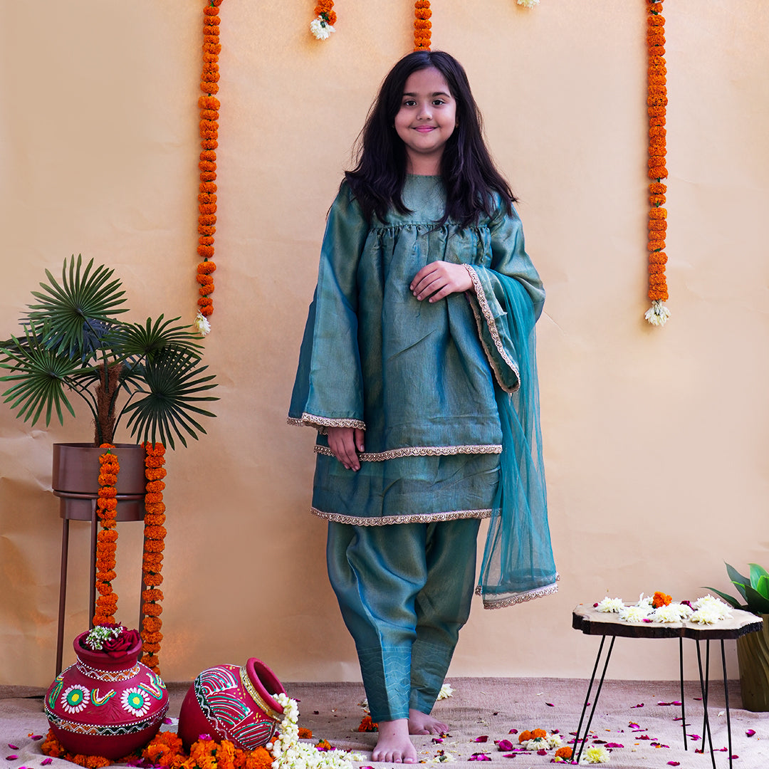 Meher Teal Salwar Kameez Set