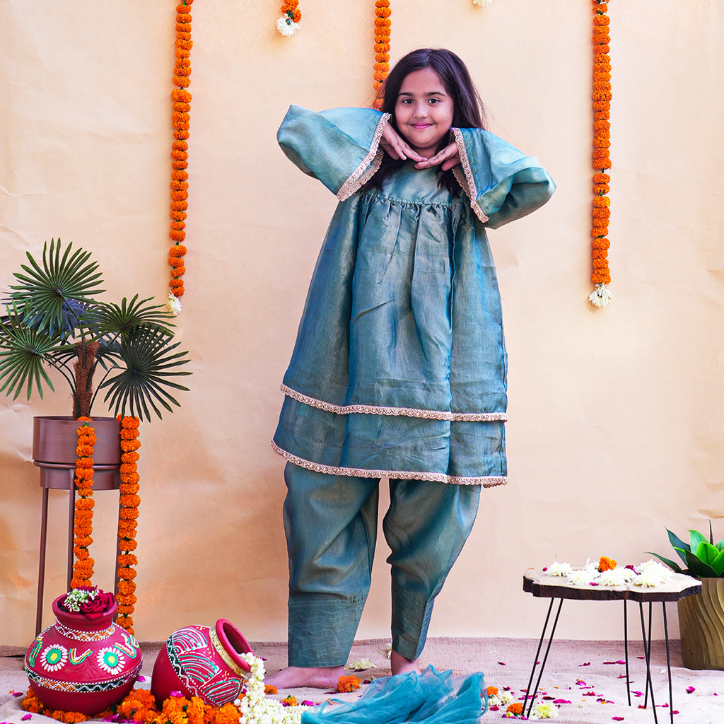 Meher Teal Salwar Kameez Set