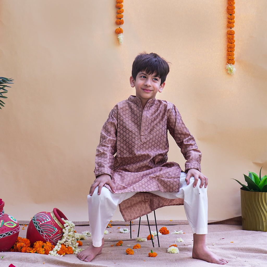 Adhiraj Brown Kurta and Pyjama