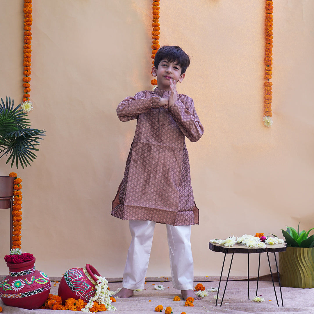 Adhiraj Brown Kurta and Pyjama