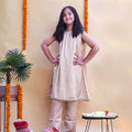 Noor beige kurta set