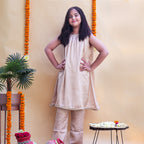Noor beige kurta set