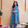 Neel Gulab Kurta set
