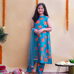 Neel Gulab Kurta set