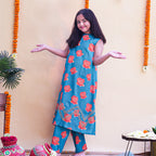 Neel Gulab Kurta set